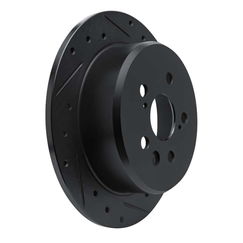 R1 Concepts — R1 86-93 Lexus ES250 Rear Right Drilled & Slotted Black Brake Rotor
R1 Brake Rotor Drill - view 2