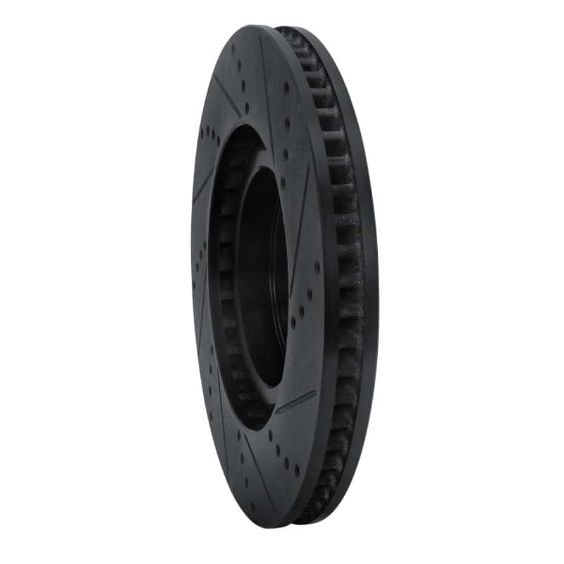 R1 Concepts — R1 93-98 Toyota Supra Right Front Drilled & Slotted Black Brake Rotor
R1 Brake Rotor Drill - view 4