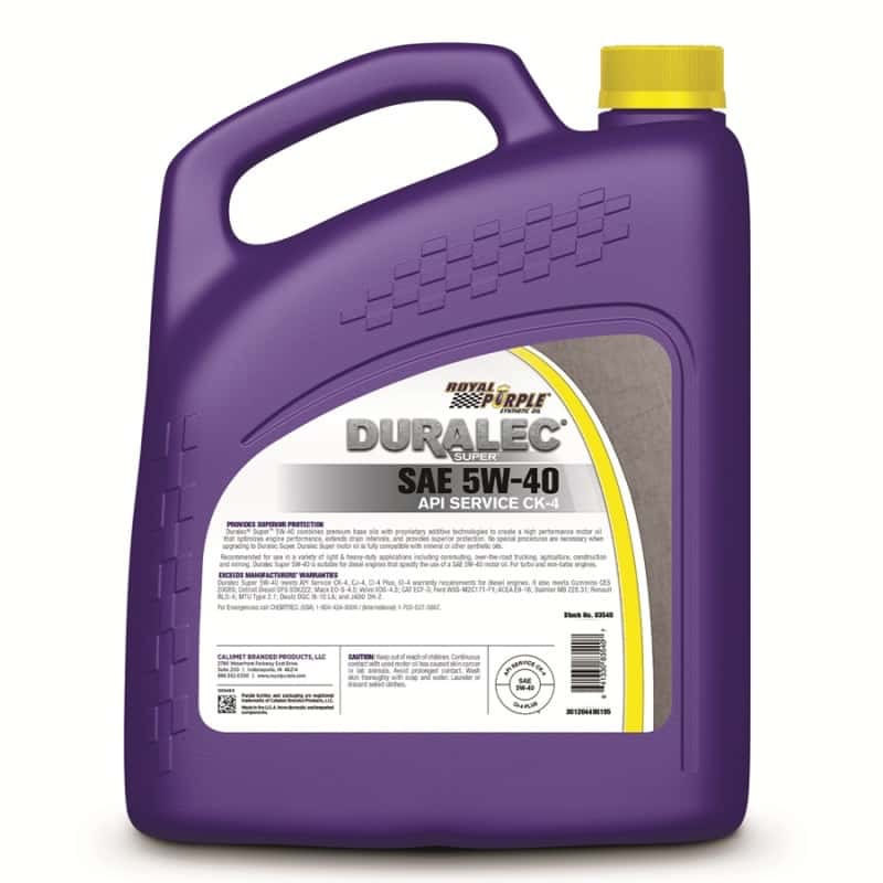 Royal Purple — Royal Purple Duralec Super Diesel 5W40 CK-4 Motor Oil - 1 Gallon
Diesel Engine Oil - view 2