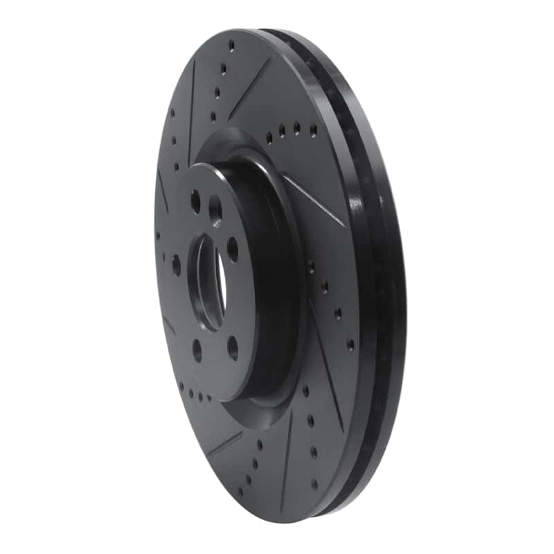 R1 Concepts — R1 15-19 Jaguar E-Pace Front Left Drilled & Slotted Black Brake Rotor
R1 Brake Rotor Drill - view 2