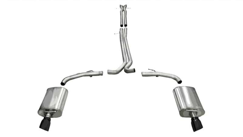 CORSA Performance — Corsa 2010-2019 Ford Taurus SHO 3.5L V6 Turbo Sport Cat-Back Exhaust w/ Dual 4in Black Tips
Exhaust - view 3