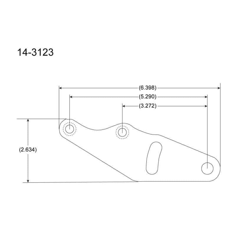 Peterson Fluid Systems — Peterson Fluid Systems Chevrolet Big Block Mount Blade - Right Side Mount A-Arm
R4 MOUNT BLADE - view 2