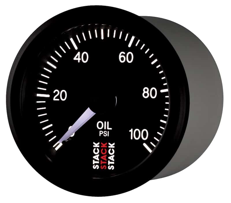 AutoMeter — Autometer Stack 52mm 0-100 PSI 1/8in NPTF (M) Mechanical Oil Pressure Gauge - Black
Ga OP Mech Bk 100psi - view 3
