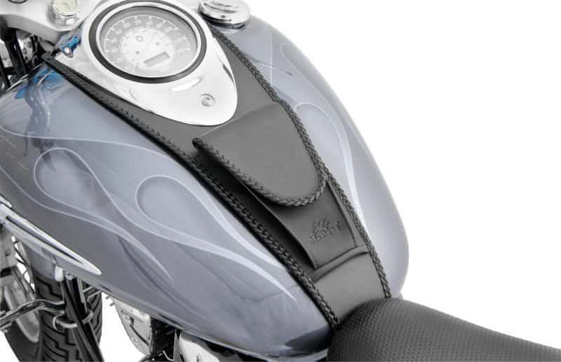 Mustang Motorcycle — Mustang 07-17 Yamaha 1300 V-Star Cruiser Tank Bib - Black - view 2