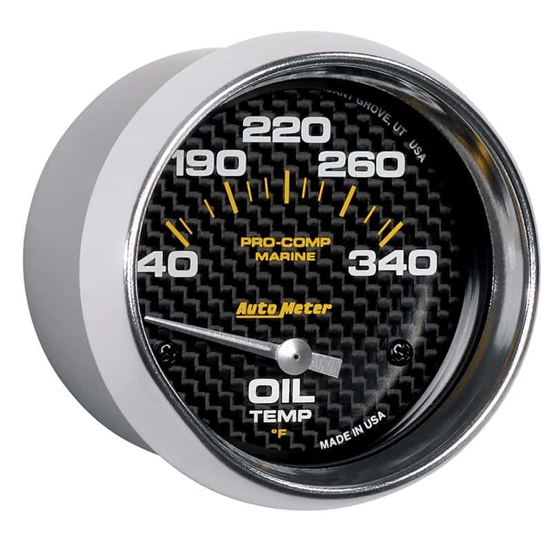 AutoMeter — Autometer Marine Carbon Fiber Electric Oil Temperature Gauge 2-5/8in 140-300 Deg F
GA 2.6" OT 300 E MCF - view 4