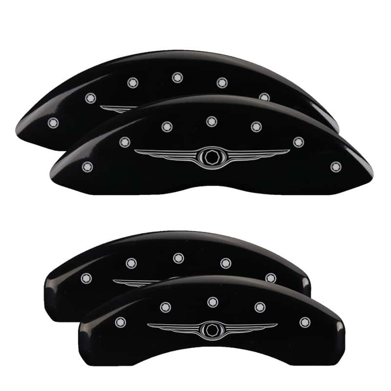 MGP — MGP 4 Caliper Covers Engraved Front & Rear Style 1/Chrysler Wing Black finish silver ch
Caliper Covers - view 1