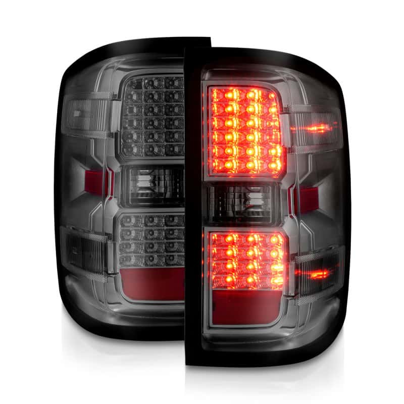 ANZO — ANZO 15-19 Chevy Silverado 2500HD/3500HD (Factory Halogen Only) LED Tail Lights Smoke w/Clear Lens - view 13