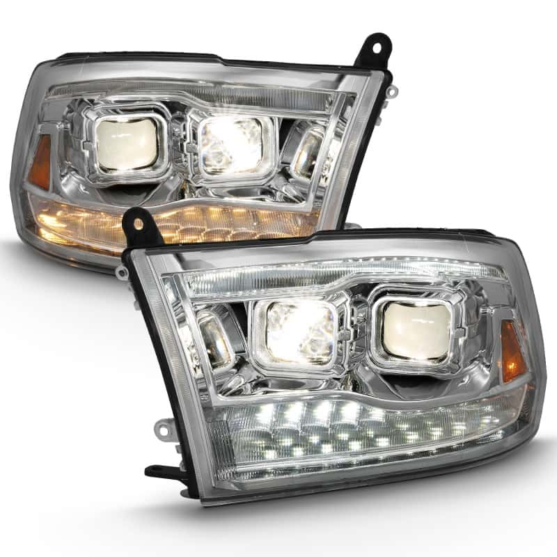 ANZO — ANZO 2009-2018 Dodge Ram 1500 Projector H.L. Switchback Black Amber
Head Light Set
HdLtSet - view 3