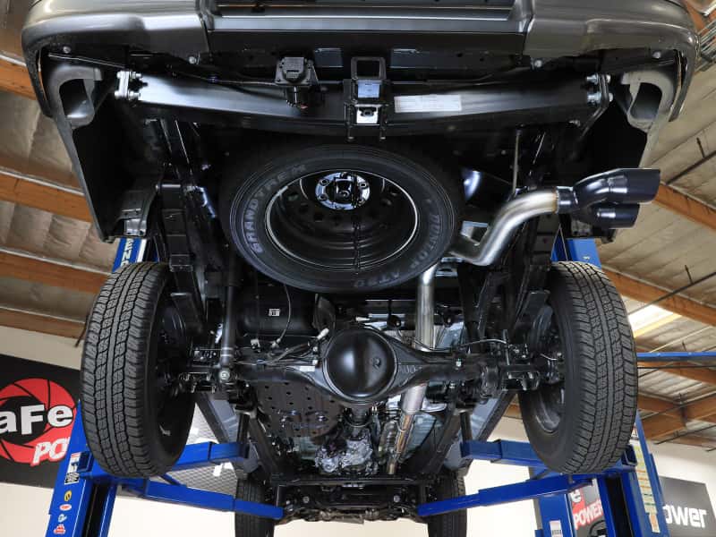 aFe — aFe 15-26 Toyota Hilux L4-2.4/2.8L (td) Vulcan Series 3in SS Rear-Side Exit Exhaust w/ Black Tip
Cat-Back Exhaust - view 4