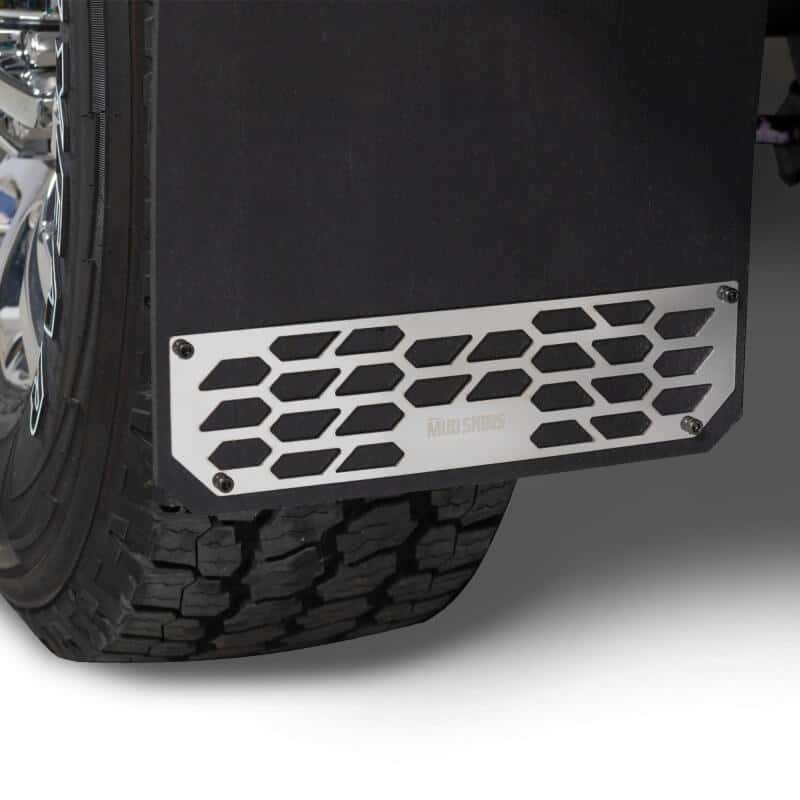 Putco — Putco 17-20 Ford SuperDuty - Set of 2 (Excl Dually Rear) Mud Skins - Polished SS w/ Hex Shield
Mud Flap - view 3