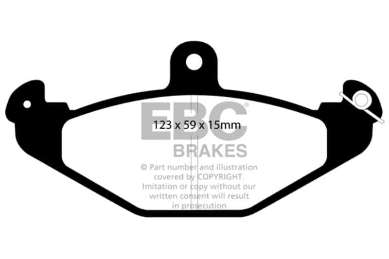 EBC — EBC 92-00 Dodge Viper 8.0 Redstuff Rear Brake Pads
Disc Brake Pad - view 1