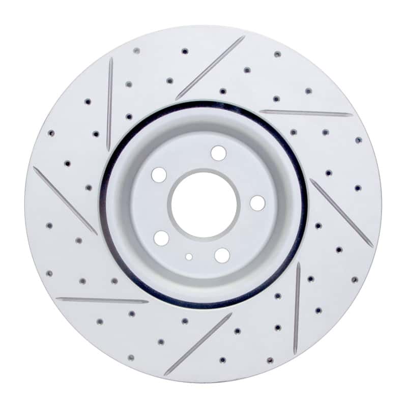 R1 Concepts — R1 18-25 Audi S5 Front Right Drilled & Slotted Geo-Carbon Rotor - view 5