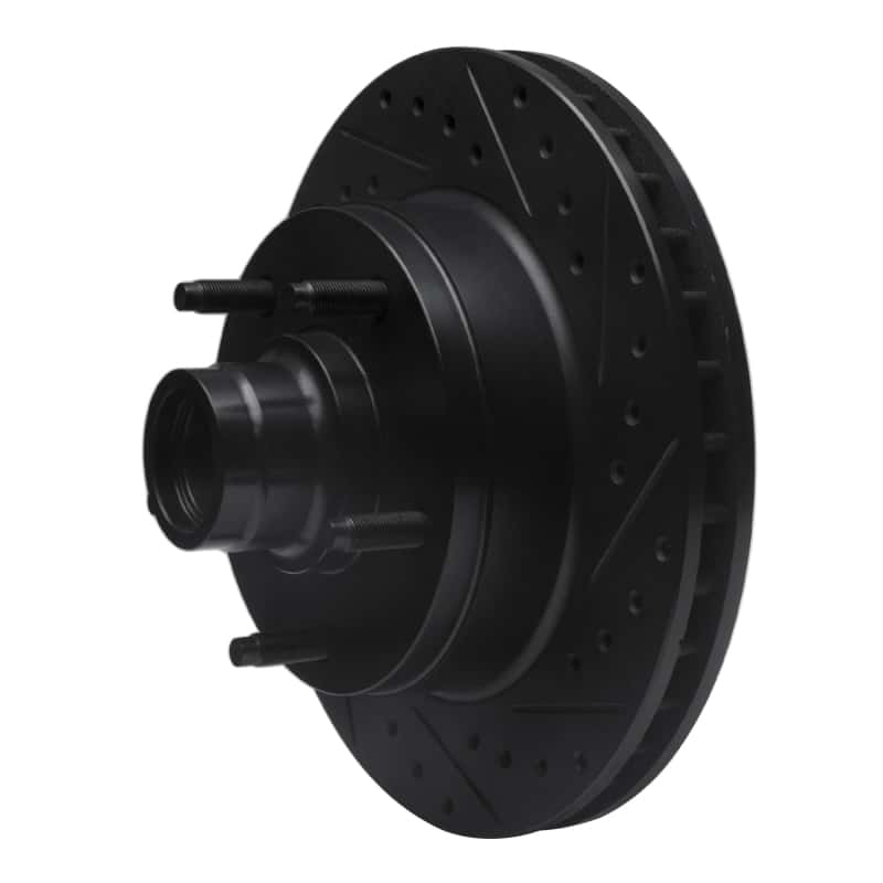 R1 Concepts — R1 73-93 Ford E-100 Econoline Front Right Drilled & Slotted Black Brake Rotor
R1 Brake Rotor Drill - view 2