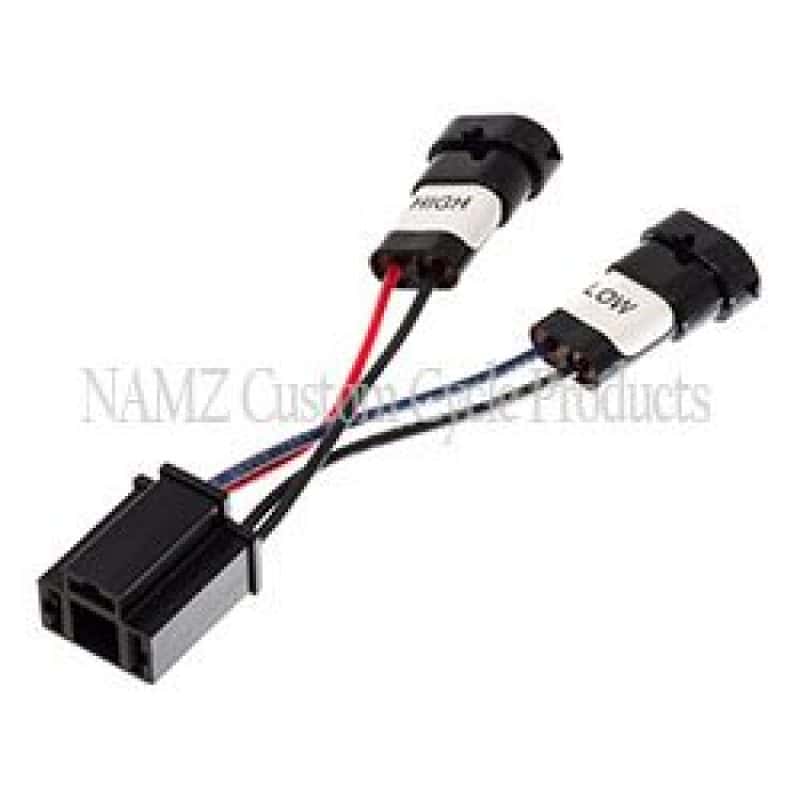 NAMZ — NAMZ 14-23 Road King Models Headlight Adapter Pigtail w/Mating H9 & H11 to H4 Connector - view 2