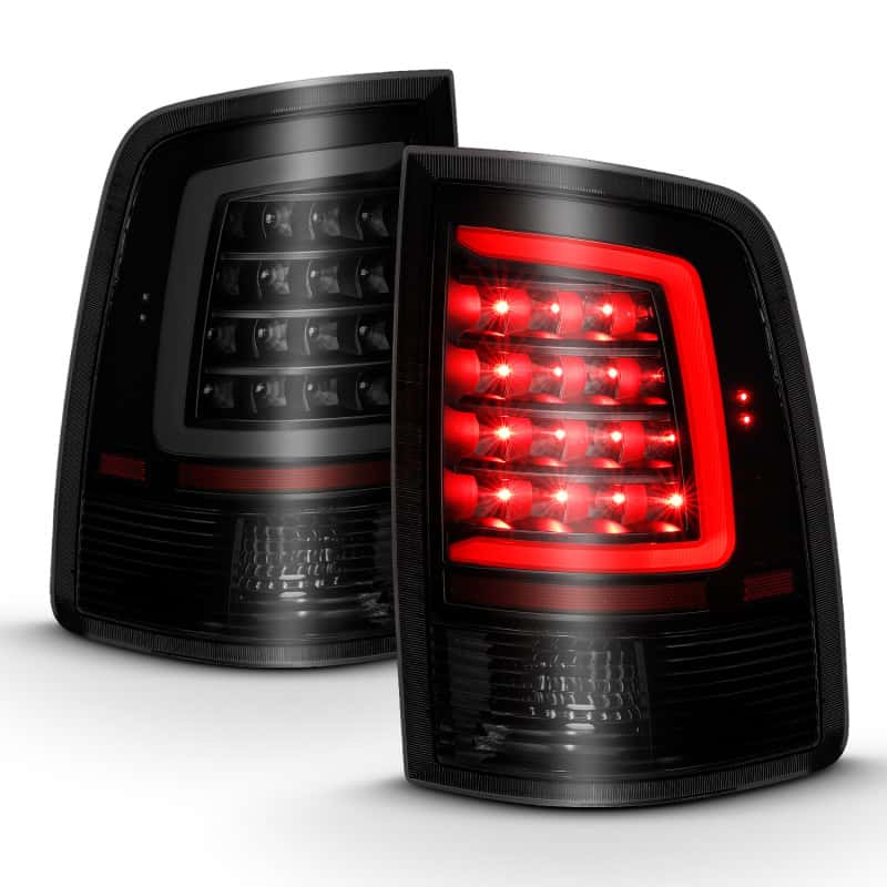 ANZO — ANZO 2009-2018 Dodge Ram 1500 LED Taillight Plank Style Black w/Smoke Lens - view 7