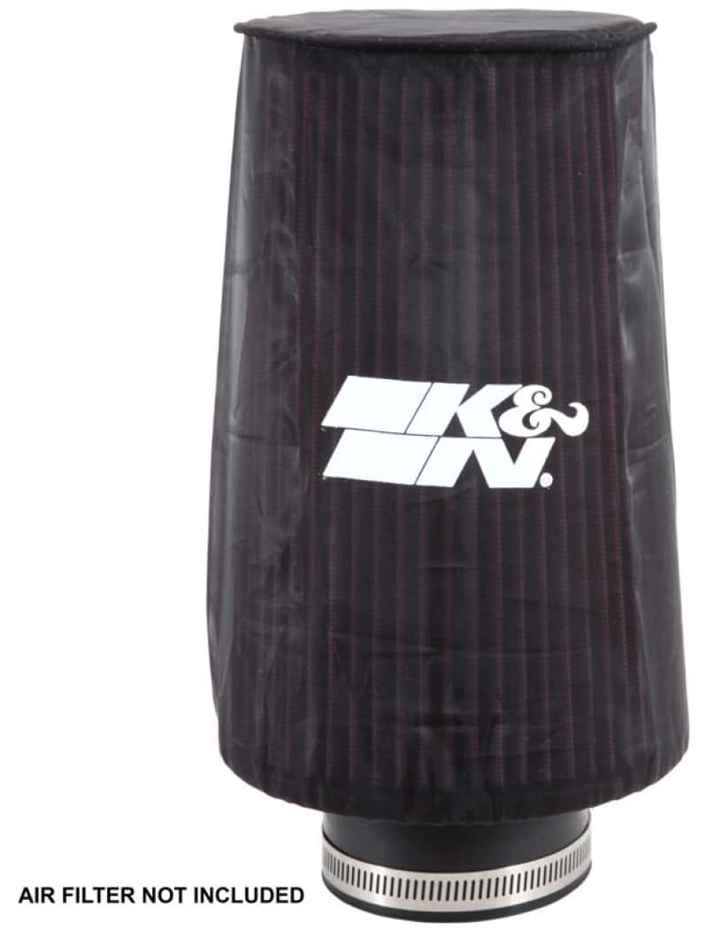 K&N Engineering — K&N Universal Round Tapered Filter Wrap - Black - 6in Base ID x 4.625in Top ID x 9in Height - view 6