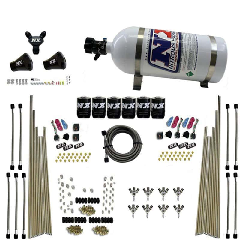 Nitrous Express — Nitrous Express 8 Cyl Triple-D Dry Direct Port 3 Stage Dry 6 Solenoids Nitrous Kit w/10lb Bottle
Injection System Kit
N2OSys - view 3