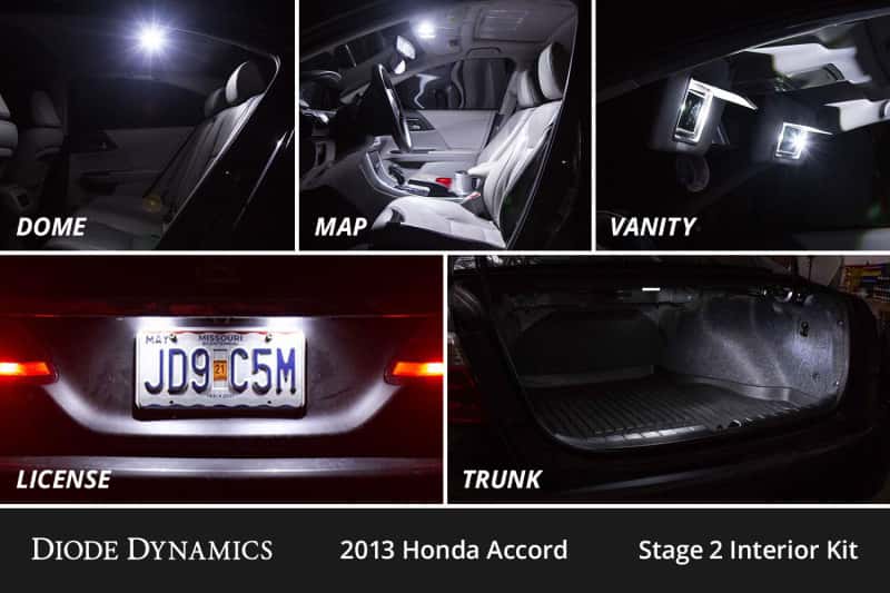 Diode Dynamics — Diode Dynamics 13-17 Honda Accord Interior LED Kit Cool White Stage 1 - view 5
