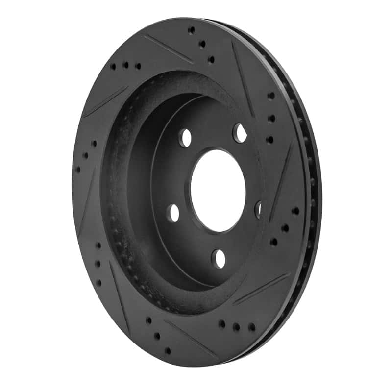 R1 Concepts — R1 1993-1997 Chevrolet Camaro Rear Left Drilled & Slotted Black Brake Rotor
R1 Brake Rotor Drill - view 4