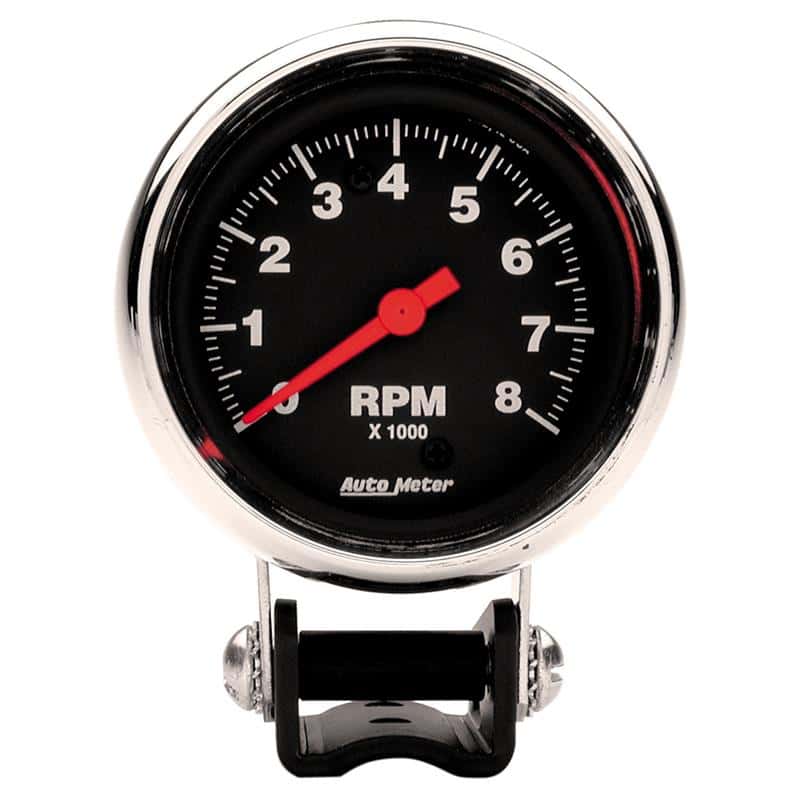 AutoMeter — AutoMeter Gauge Tachometer 2-5/8in. 8K RPM Pedestal Traditional Chrome
2-5/8" TACH, 8,000 R - view 2