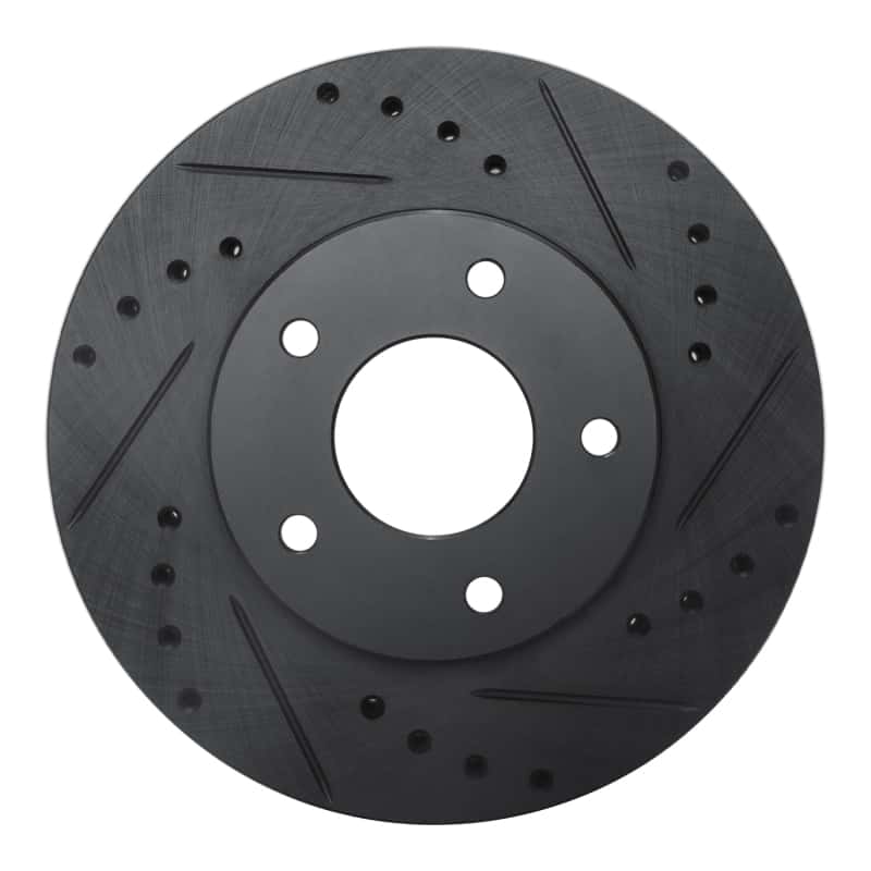 R1 Concepts — R1 99-01 Infiniti I30 Front Right Drilled & Slotted Black Brake Rotor
R1 Brake Rotor Drill - view 1