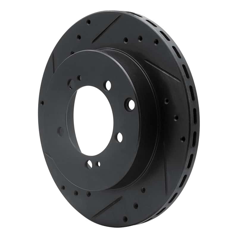 R1 Concepts — R1 91-93 Dodge STEALTH Rear Left Drilled & Slotted Black Brake Rotor
R1 Brake Rotor Drill - view 2