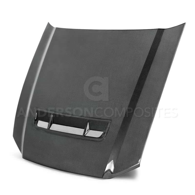 Anderson Composites — Anderson Composites 10-14 Ford Mustang/Shelby GT500 and 2013-2014 GT/V6 Type-GT Hood - view 1