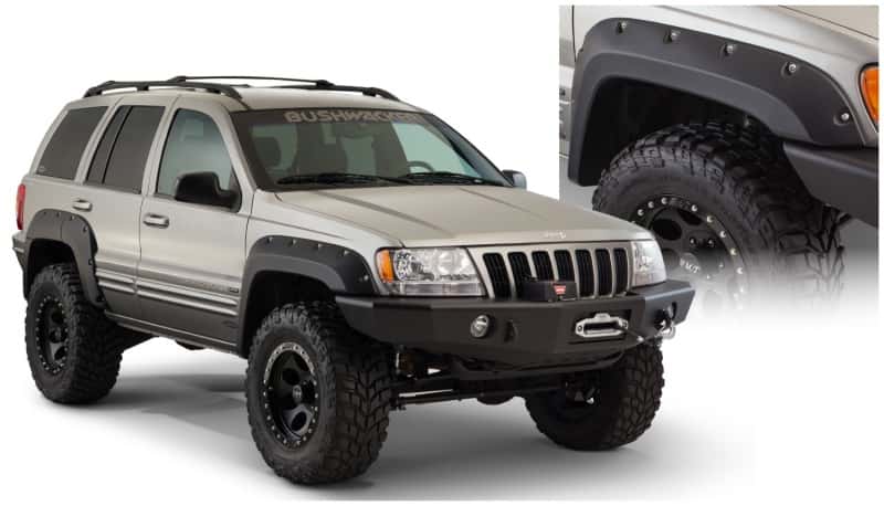 Bushwacker — Bushwacker 99-04 Jeep Grand Cherokee Cutout Style Flares 4pc - Black
FF Jeep Cutout 4Pc - view 8
