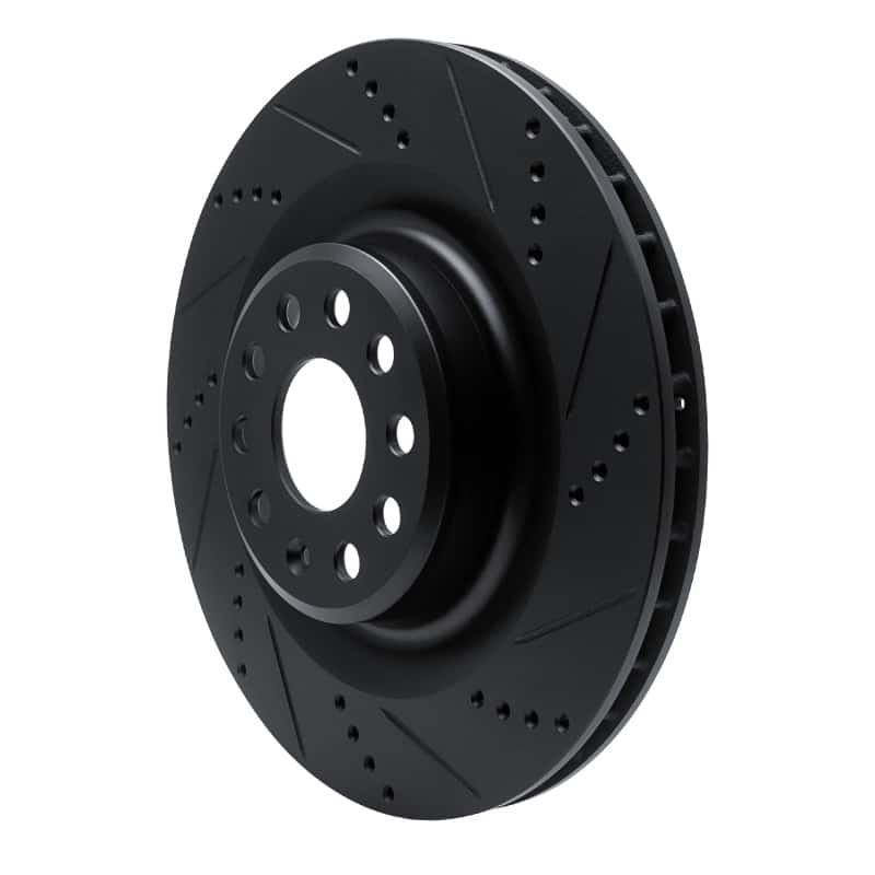 R1 Concepts — R1 12-21 Tesla Model S Rear Right Drilled & Slotted Black Brake Rotor
R1 Brake Rotor Drill - view 2