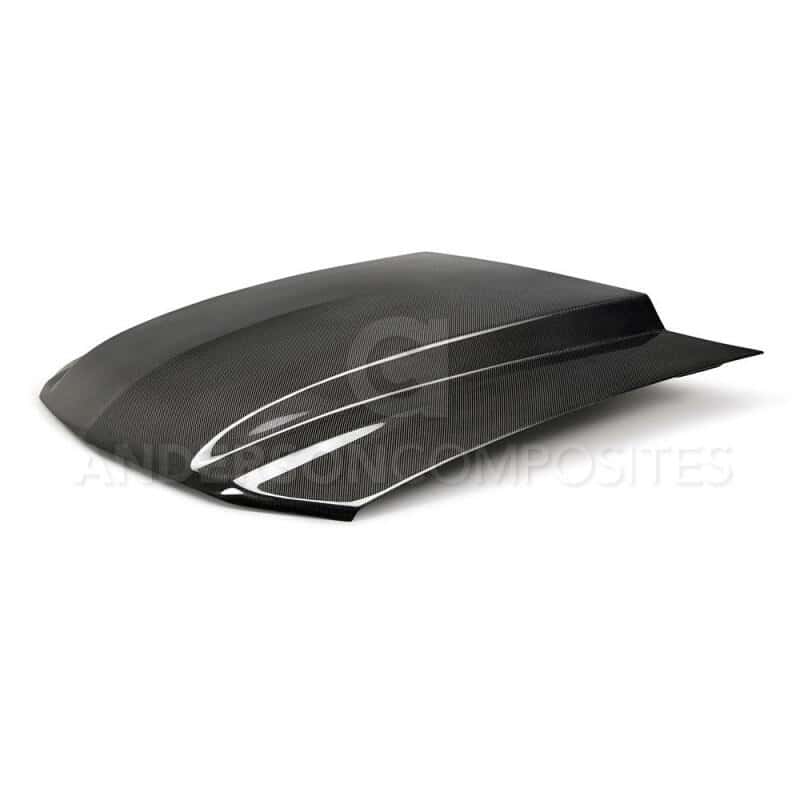 Anderson Composites — Anderson Composites 10-12 Ford Mustang Type-CJ 3in Carbon Fiber Cowl Hood - view 3