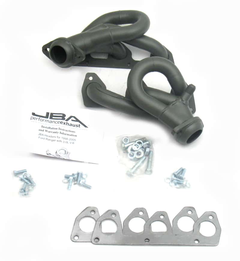 JBA — JBA 98-01 Ford Ranger 3.0L V6 w/EGR 1-1/2in Primary Ti Ctd Cat4Ward Header
Exhaust Header - view 1