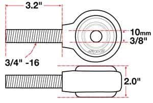 SPC Performance — SPC Performance xAxis Rod End Ball Joint
CROSSAXIS ROD END
XAXIS JOINT - view 2
