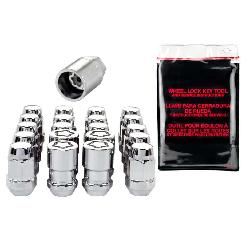 McGard — McGard 5 Lug Hex Install Kit w/Locks (Cone Seat Nut / Bulge) 1/2-20 / 3/4 Hex / 1.45in. L - Chrome - view 1
