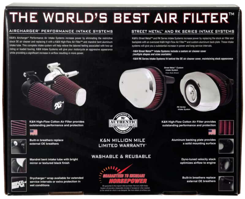 K&N Engineering — K&N FIPK H/D Touring Models 2017 Chrome Performance Air Intake System
Performance Air Inta
Air Intake System - view 6