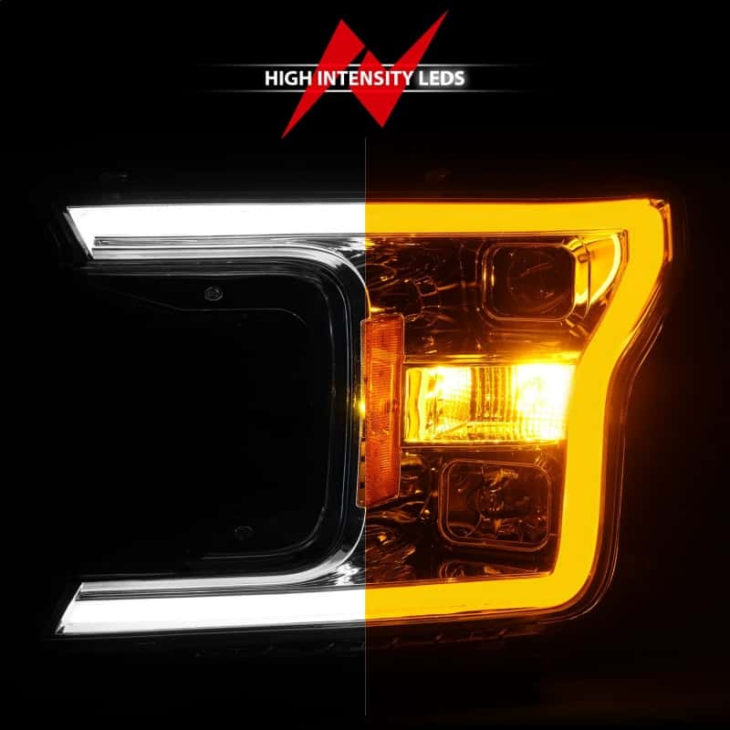 ANZO — ANZO 2018-2020 Ford F-150 Projector Headlight w/Plank Style Switchback Chrome Housing
Head Light Set
HdLtSet - view 6
