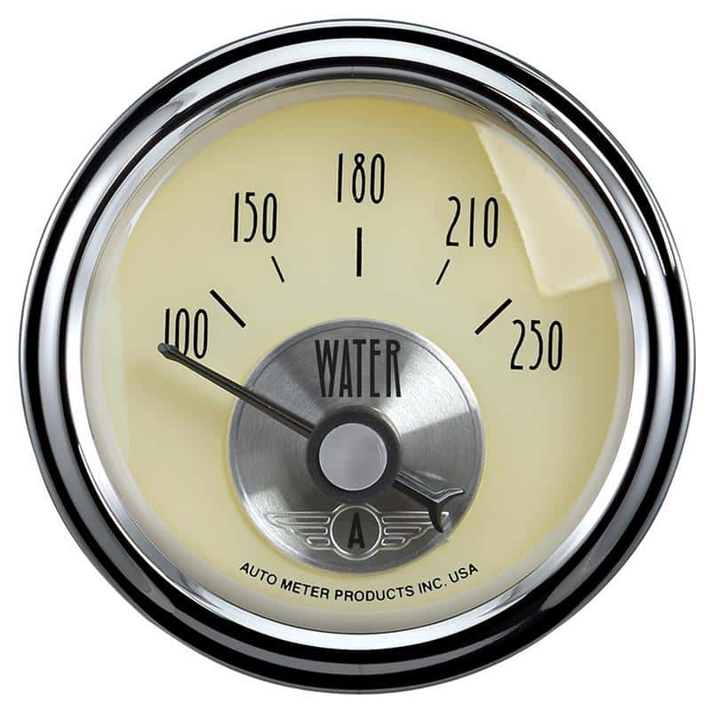 AutoMeter — Autometer Prestige Antique Ivory Series 2-1/16in 100-250 Deg F Electric Water Temp Gauge
2-1/16" WATER TEMP, - view 2