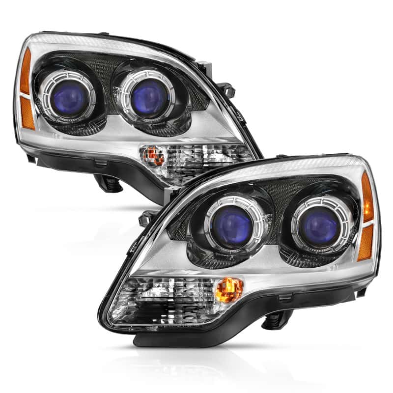 ANZO — ANZO 2007-2008 GMC Acadia Crystal Headlight Chrome Amber(OE)
Head Light Set - view 3