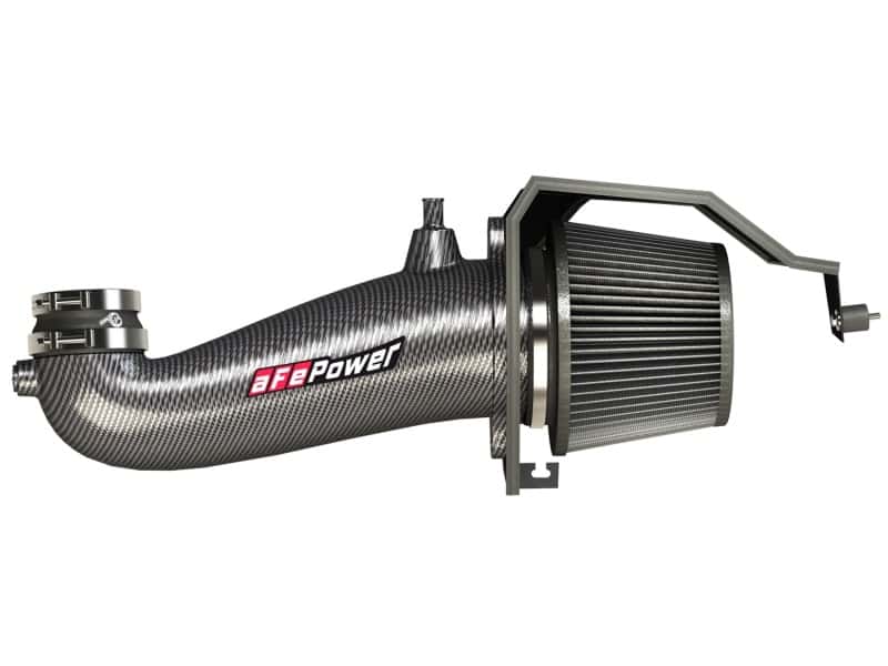 aFe — aFe POWER Magnum FORCE Carbon Fiber Stage 2 Track Series Pro Dry S CAIS - 11-18 Dodge Challenger V8
Track Series Intake - view 3