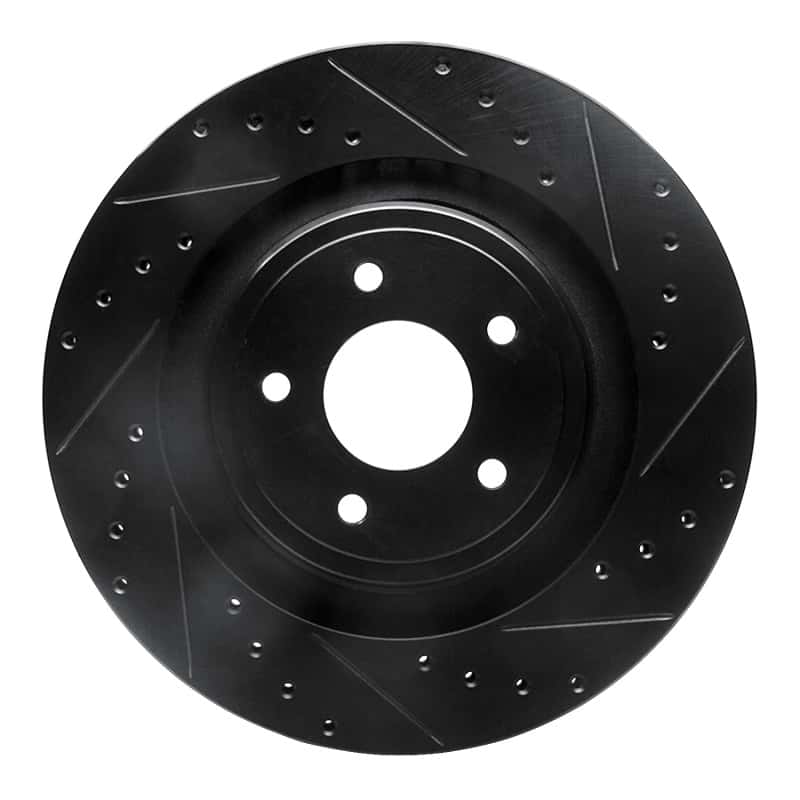 R1 Concepts — R1 08-14 Chrysler 200 Front Right Drilled & Slotted Black Brake Rotor
R1 Brake Rotor Drill - view 1