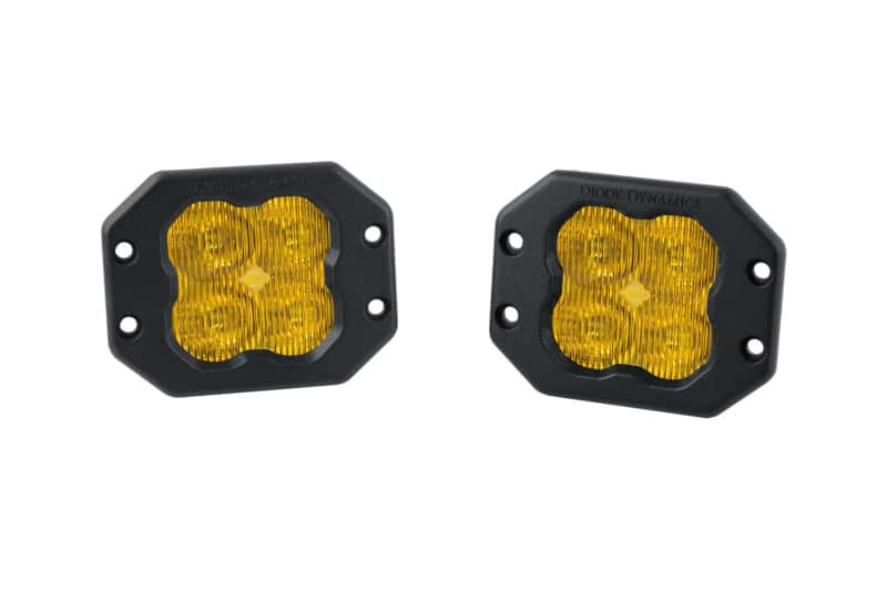 Diode Dynamics — Diode Dynamics SS3 Pro ABL - Yellow SAE Fog Flush (Pair) - view 1