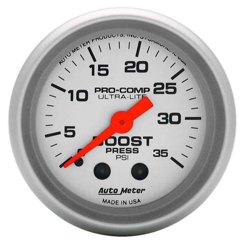 AutoMeter — Autometer Ultra-Lite 52mm 35 PSI Mechanical Boost Gauge
2" BOOST, 0-35 PSI, - view 1