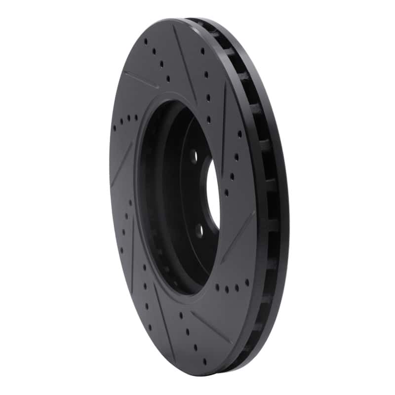 R1 Concepts — R1 96-11 Chrysler Crossfire Front Left Drilled & Slotted Black Brake Rotor
R1 Brake Rotor Drill - view 4