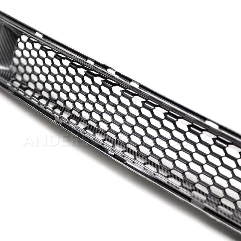 Anderson Composites — Anderson Composites 15-17 Ford Mustang Front Carbon Fiber Lower Grille - view 4