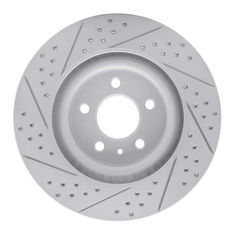 R1 Concepts — R1 11-14 Ford Mustang Front Right Drilled & Slotted Geo-Carbon Rotor - view 5