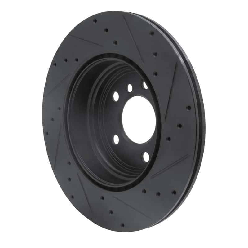 R1 Concepts — R1 12-20 BMW 330I Rear Left Drilled & Slotted Black Brake Rotor
R1 Brake Rotor Drill - view 4