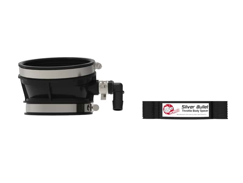aFe — aFe 2020 Vette C8 Silver Bullet Aluminum Throttle Body Spacer / Works With aFe Intake Only - Black
Throttle Body Spacer - view 3