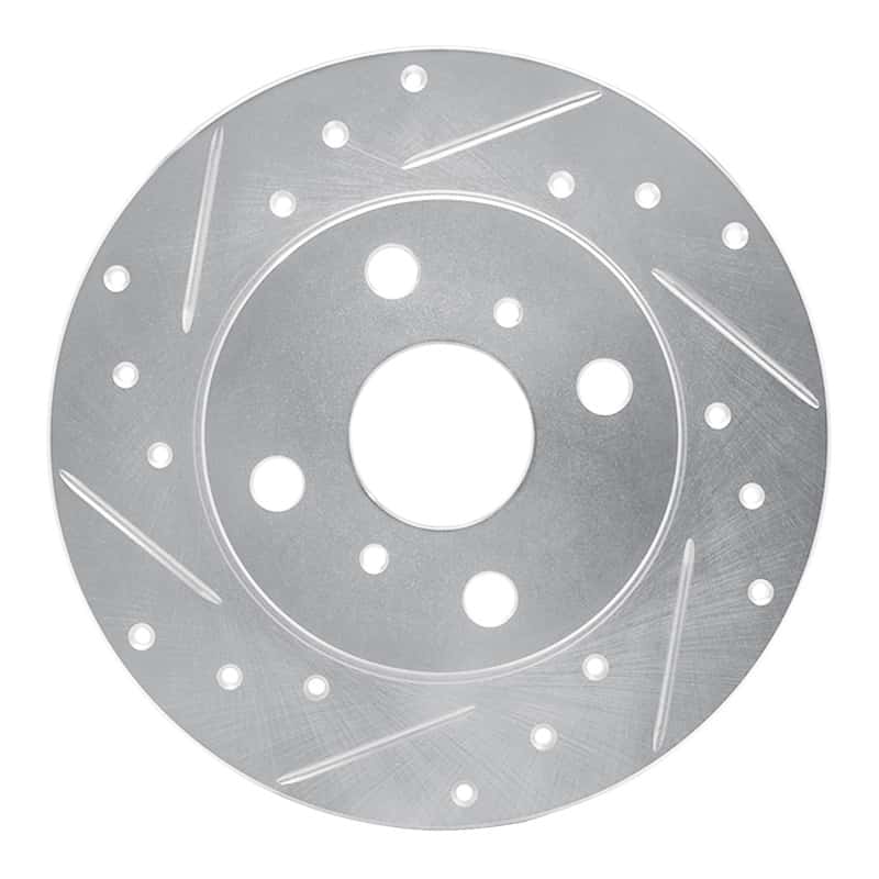 R1 Concepts — R1 85-86 Toyota MR2 Rear Left Drilled & Slotted Silver Brake Rotor
R1 Brake Rotor Drill - view 1