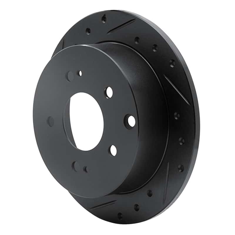 R1 Concepts — R1 04-12 Mitsubishi Eclipse Rear Left Drilled & Slotted Black Brake Rotor
R1 Brake Rotor Drill - view 2