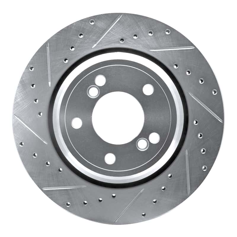 R1 Concepts — R1 00-06 BMW M5 Rear Left Drilled & Slotted Silver Brake Rotor
R1 Brake Rotor Drill - view 1