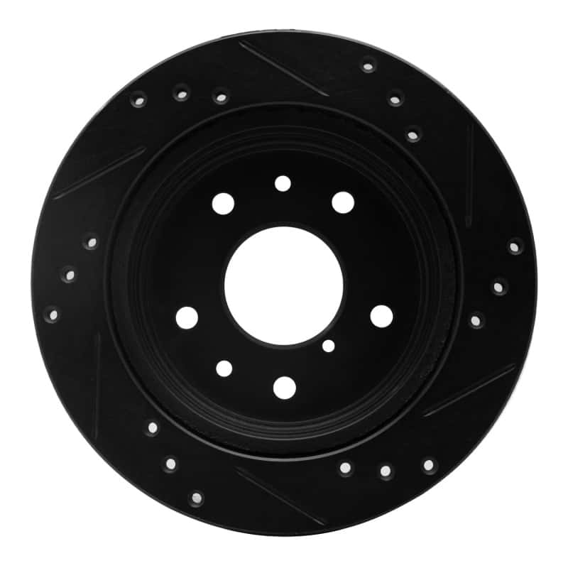 R1 Concepts — R1 86-91 Mazda RX-7 Rear Left Drilled & Slotted Black Brake Rotor
R1 Brake Rotor Drill - view 5